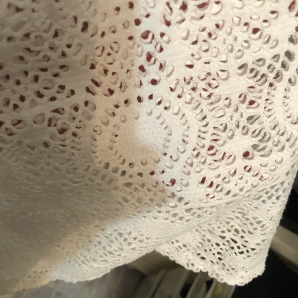 Tommy Bahama size large white crochet lace Maxi Dress swim cover up scoop neck - Picture 9 of 13